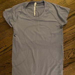 lavender lululemon swifty tech short sleeve shirt size 10